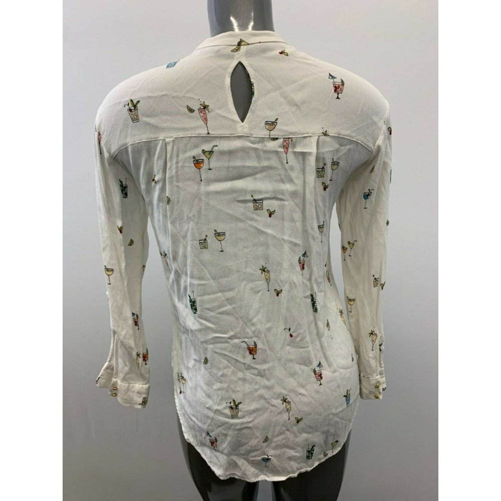 Zara Basic Collection Women's Medium White All Ov… - image 5